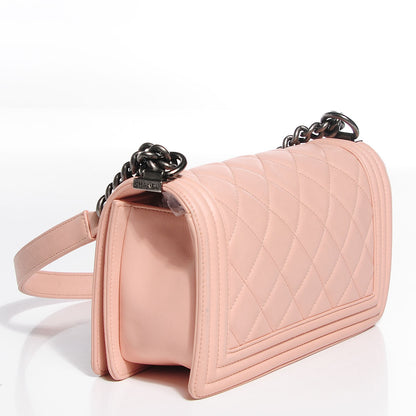Chanel Lambskin Quilted Medium Boy Flap Light Pink 4 of 7