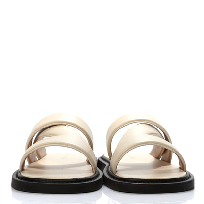 Bottega Veneta Calfskin Mens The Band Flat Sandals 42 Sea Salt 2 of 7