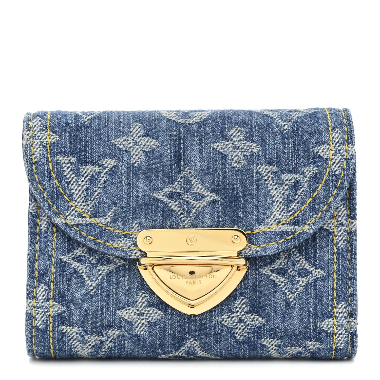 Louis Vuitton Denim Amelia Compact Wallet Blue 1 of 6