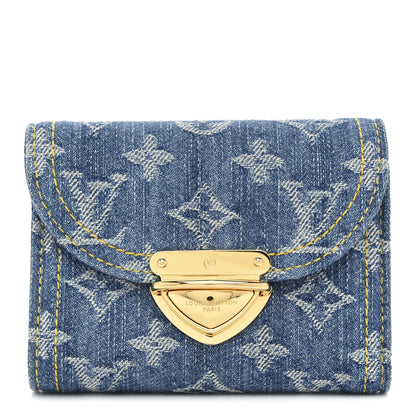 Louis Vuitton Denim Amelia Compact Wallet Blue 1 of 6