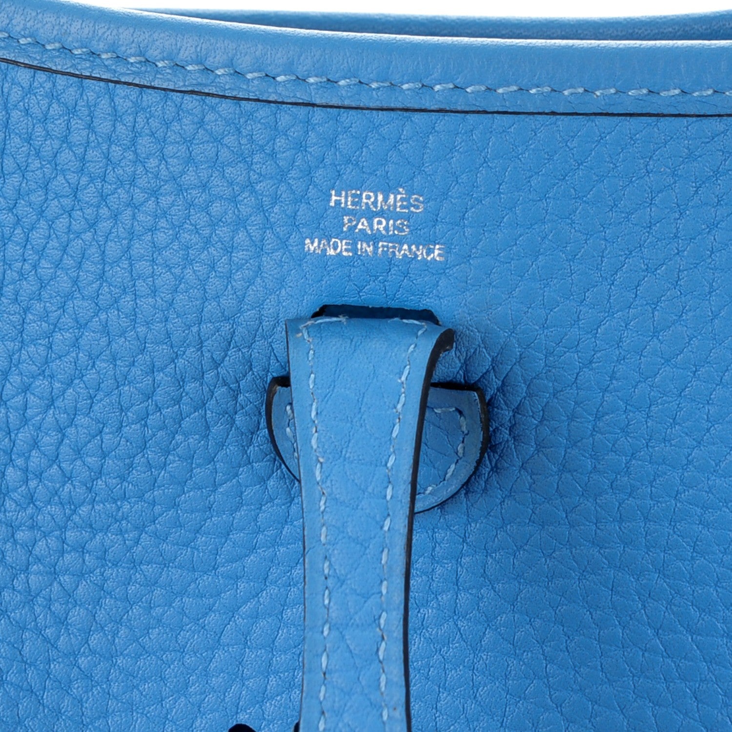 Hermes Taurillon Clemence Amazone Evelyne TPM Bleu Paradis Bleu Saphir 5 of 7