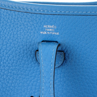 Hermes Taurillon Clemence Amazone Evelyne TPM Bleu Paradis Bleu Saphir 5 of 7