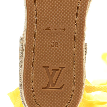 Louis Vuitton Canvas Monogram Starboard Espadrille Flats 38 Rose Pop 6 of 10
