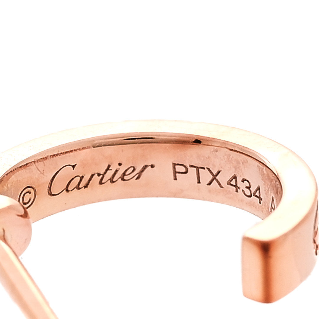Cartier 18K Pink Gold Small LOVE Hoop Earrings 4 of 5