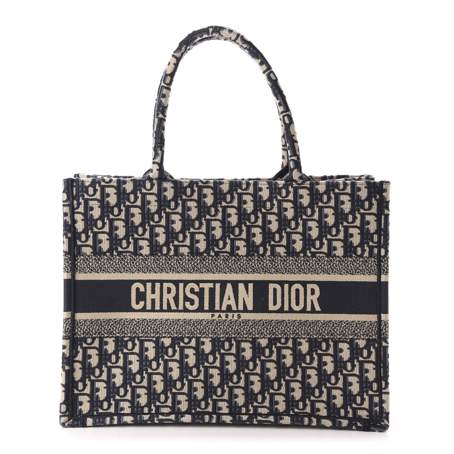Christian Dior Oblique Medium Book Tote Blue Multicolor 1 of 10