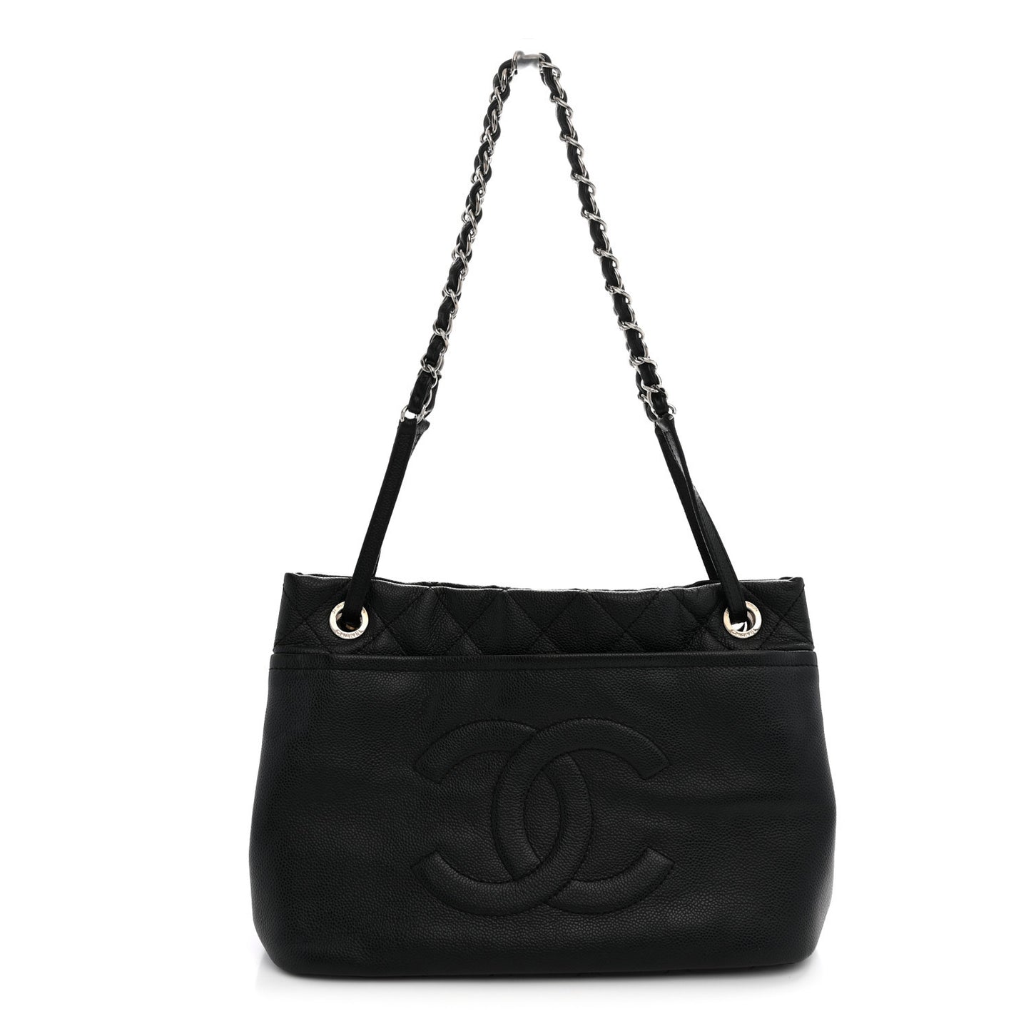 Caviar Quilted CC Timeless Soft Tote Black