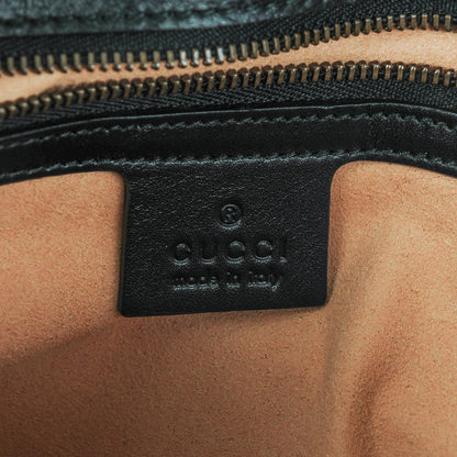 Gucci Calfskin Matelasse Studded Medium Pearly GG Marmont Shoulder Bag Black 6 of 7
