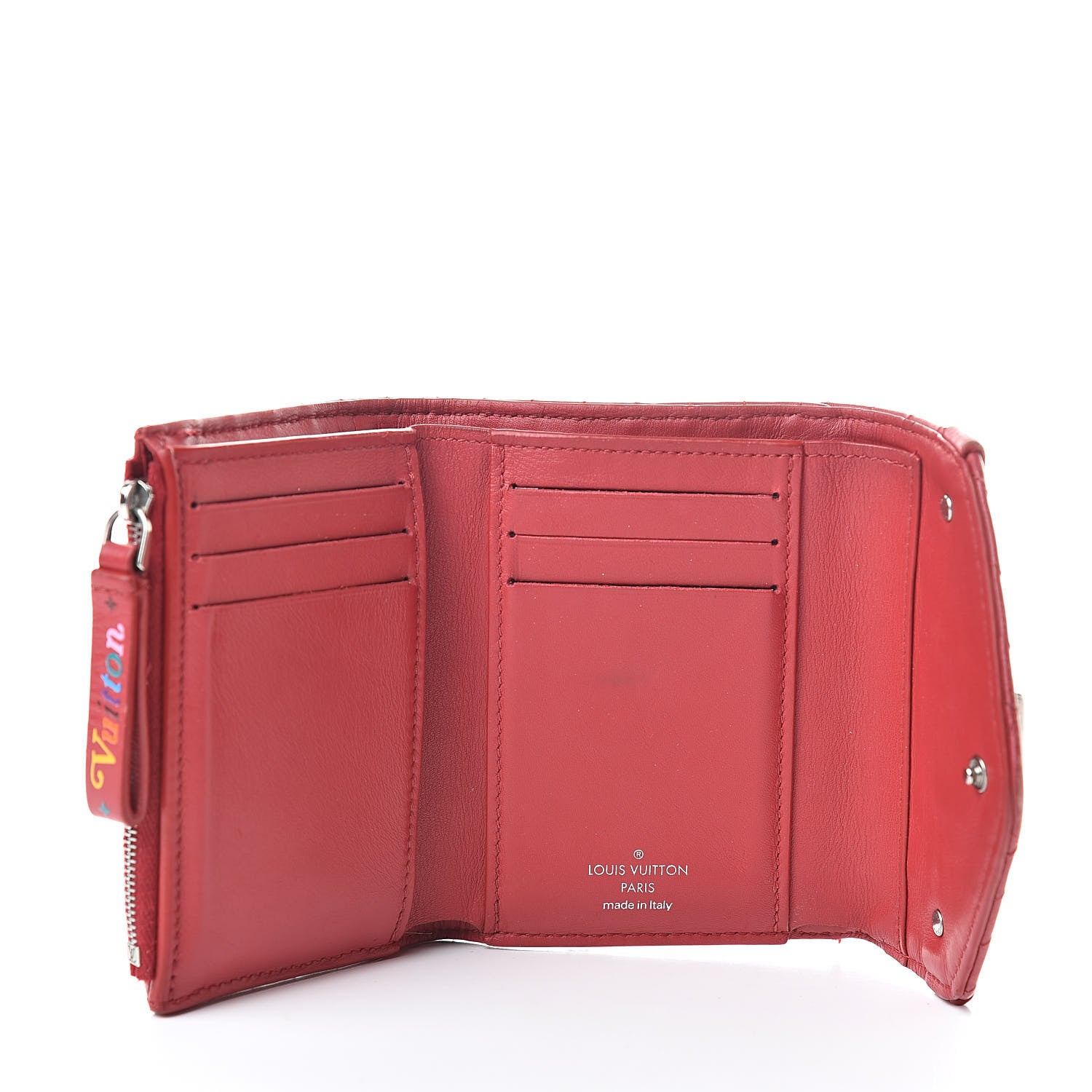 Louis Vuitton Calfskin New Wave Compact Wallet Rouge 5 of 14