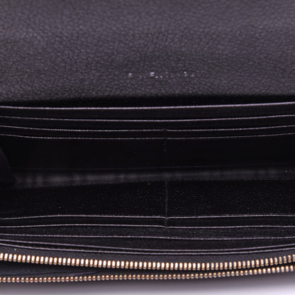 Balenciaga Chevre Gold Metallic Edge Hardware Money Wallet Black 5 of 10