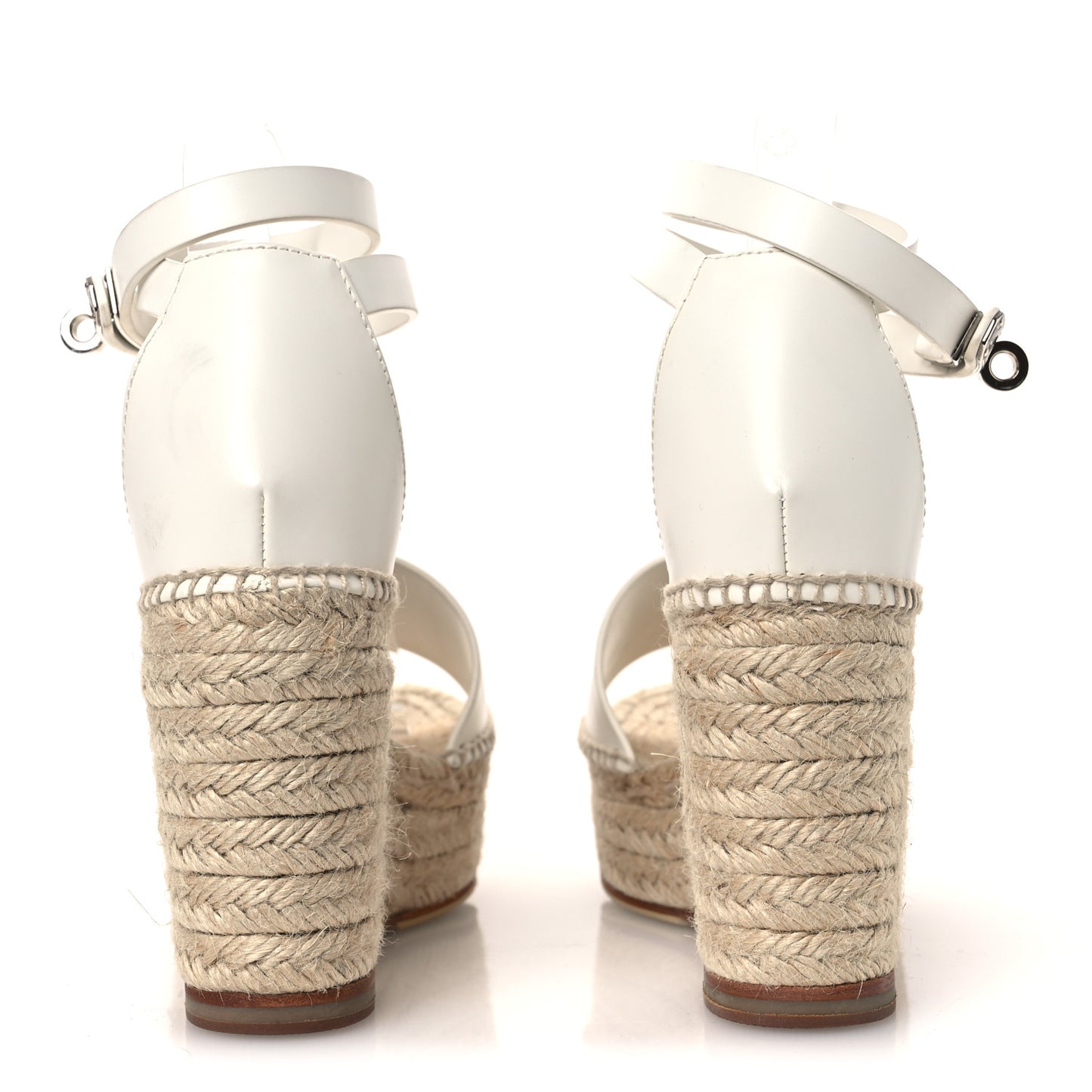 Calfskin Tipoli Espadrille Wedges 38 White
