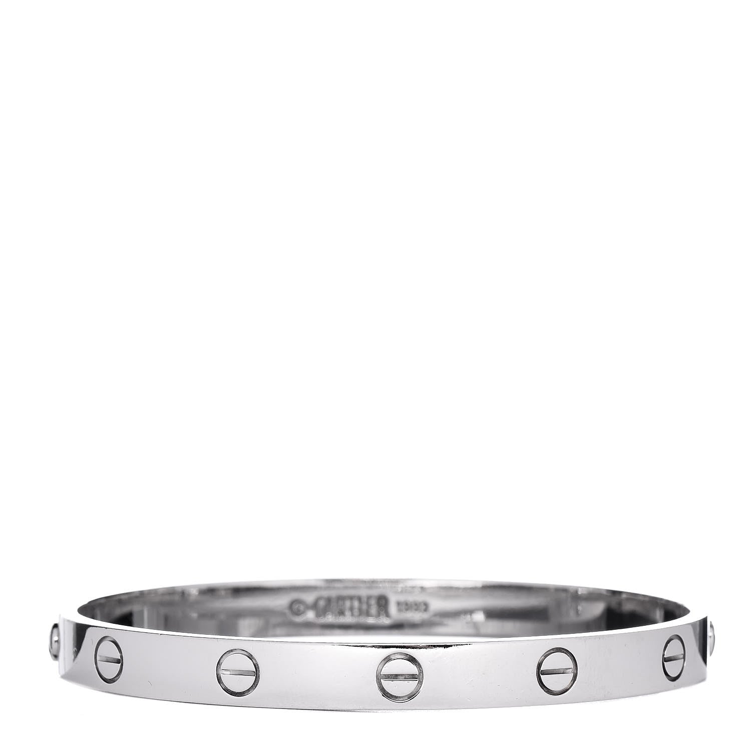 Cartier 18K White Gold LOVE Bracelet 18 3 of 6