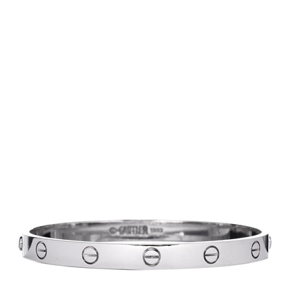 Cartier 18K White Gold LOVE Bracelet 18 3 of 6