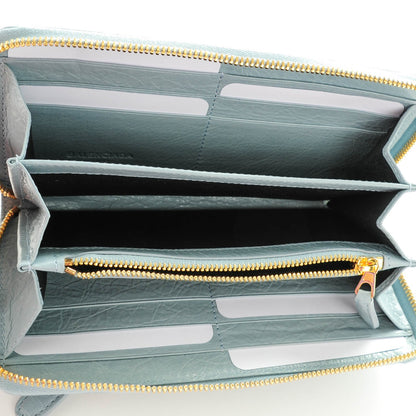 Balenciaga Agneau Giant 12 Gold Hardware Continental Zip Around Wallet Bleu Opaline 5 of 8