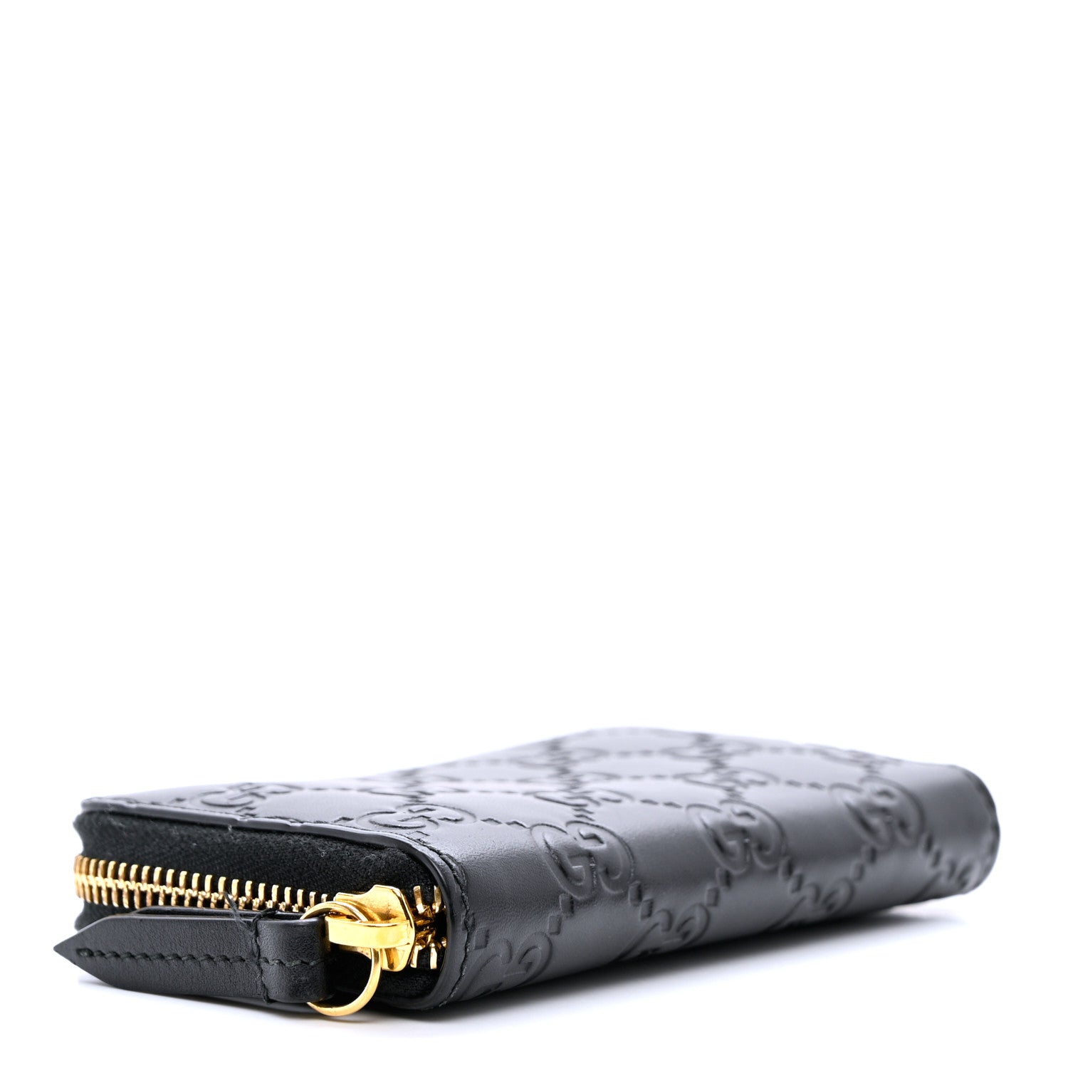 Gucci Guccissima Zip Around Card Case Black 4 of 9
