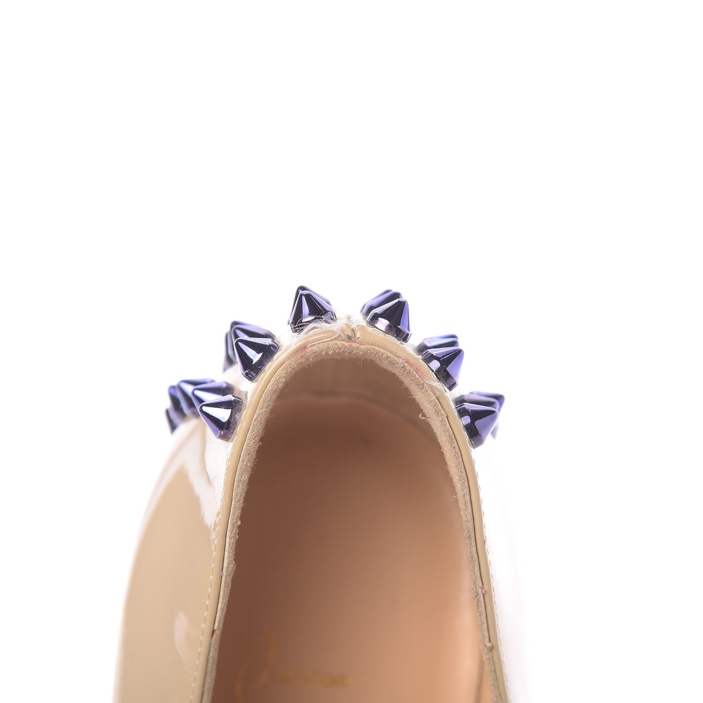 Patent Studded Zappa 100 Pumps 36 Beige