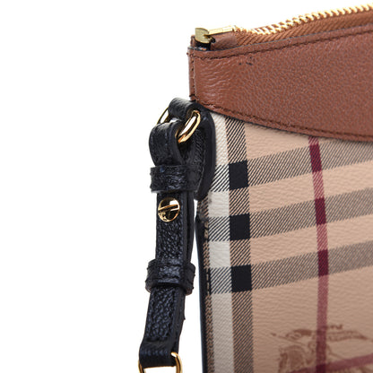 Burberry Haymarket Check Peyton Crossbody Clutch Bag Toffee 15 of 20