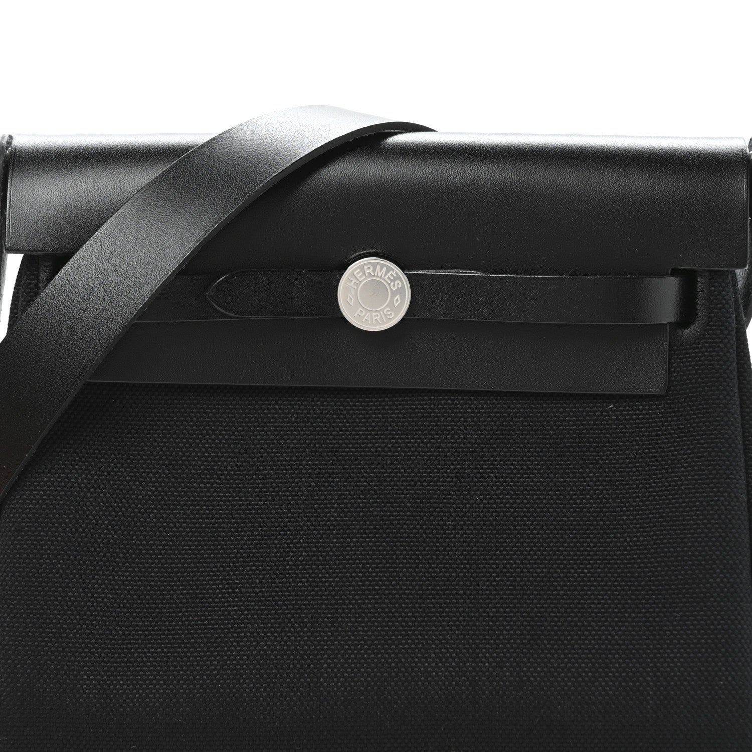 Hermes Military Toile Vache Hunter Herbag Zip Retourne 20 Black 8 of 11