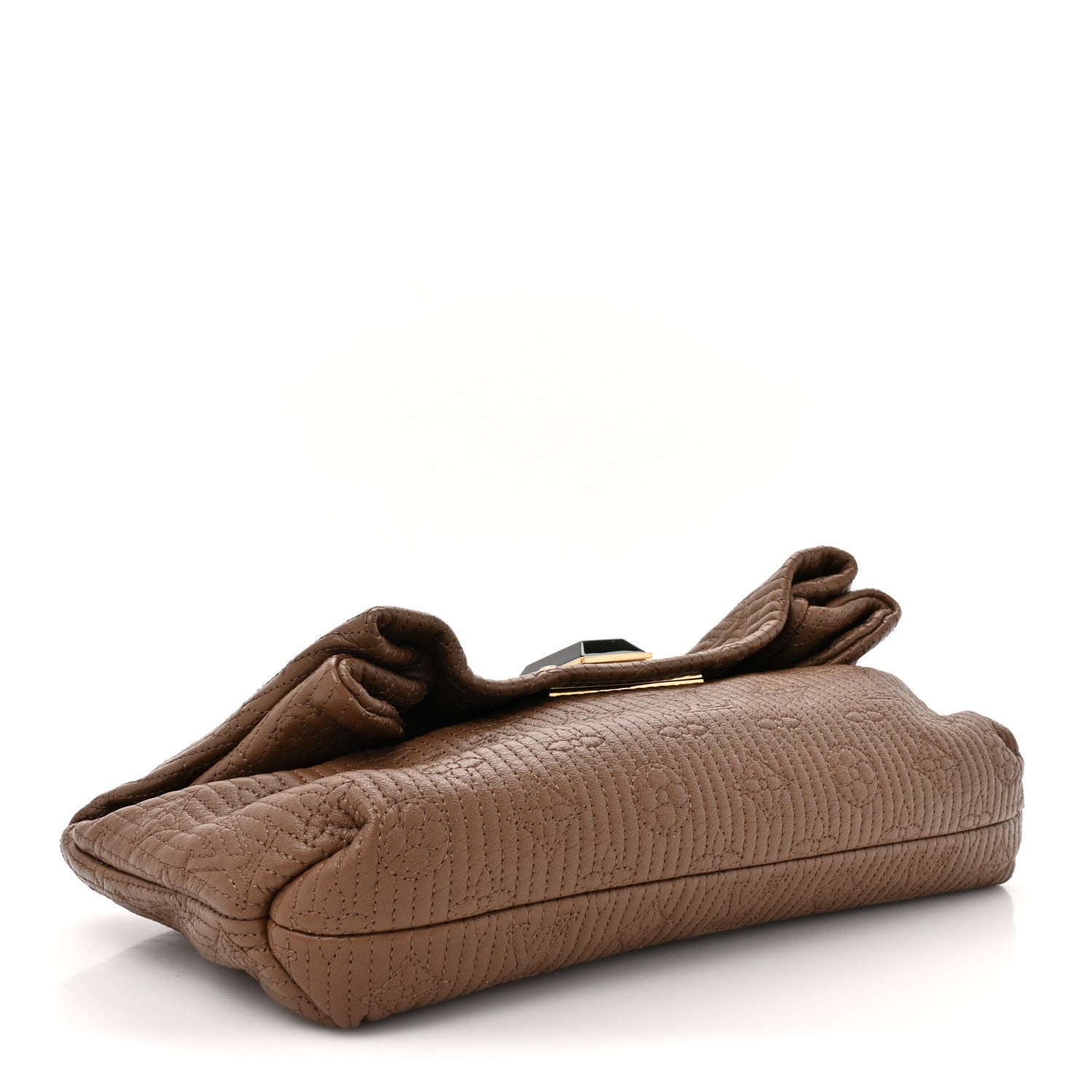 Louis Vuitton Calfskin Quilted Monogram Altair Clutch Beige 5 of 9