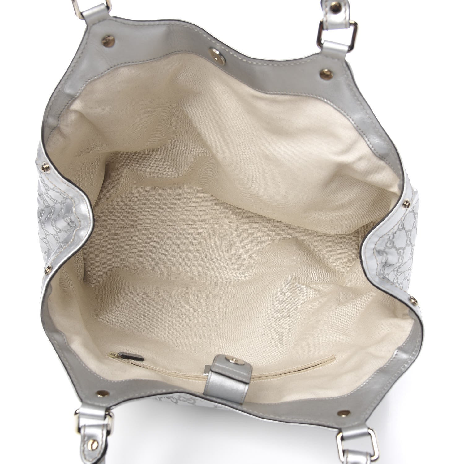 Gucci Guccissima Large Sukey Tote Silver 4 of 9