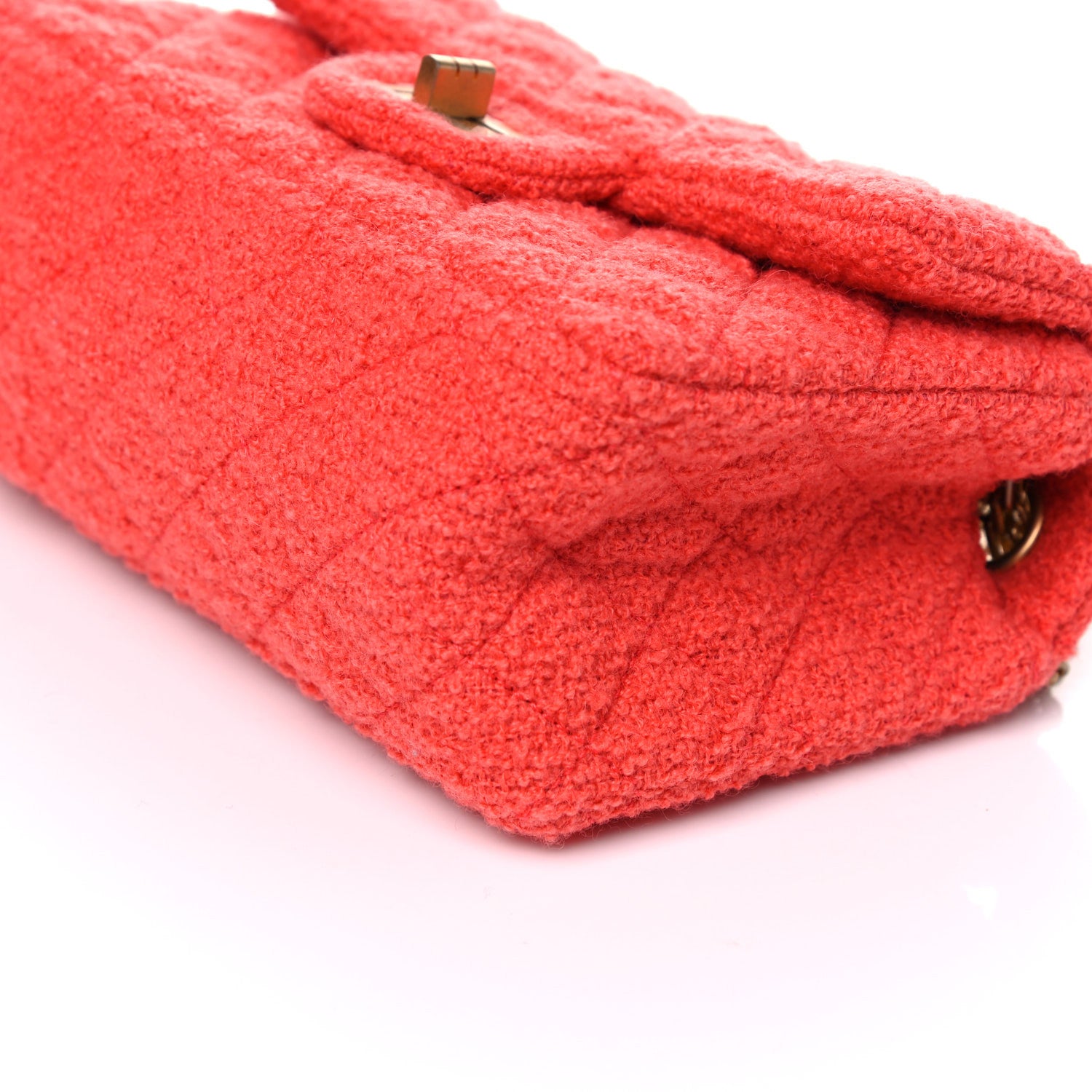 Chanel Tweed Quilted 2.55 Reissue Mini Flap Coral 11 of 13