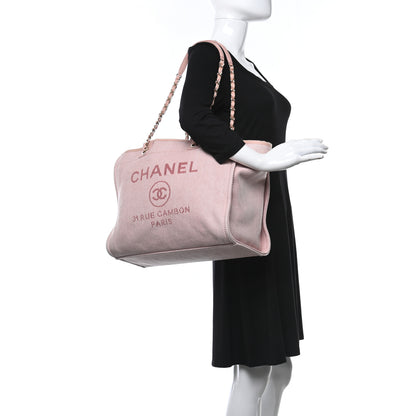 Chanel Mixed Fibers Calfskin Medium Deauville Tote Rose Pink 2 of 11
