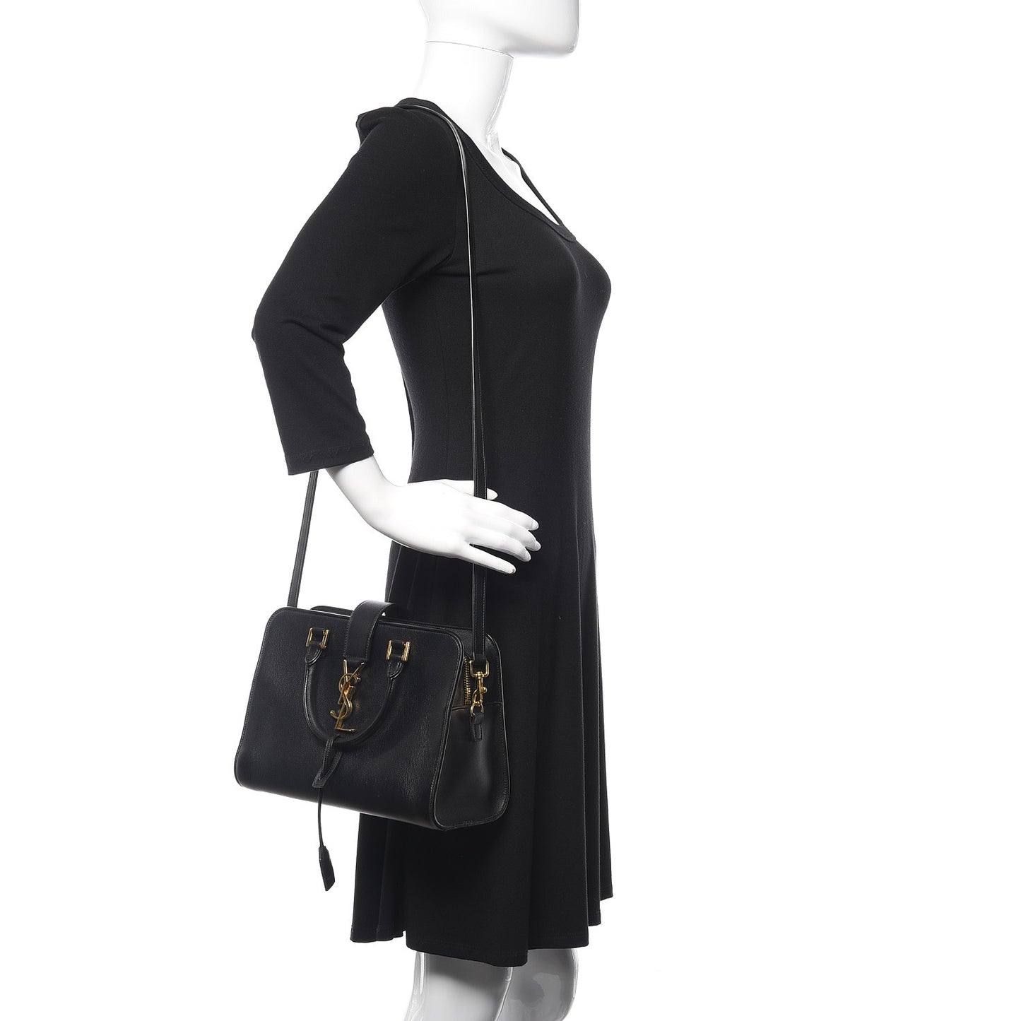 Calfskin Monogram Baby Cabas Black