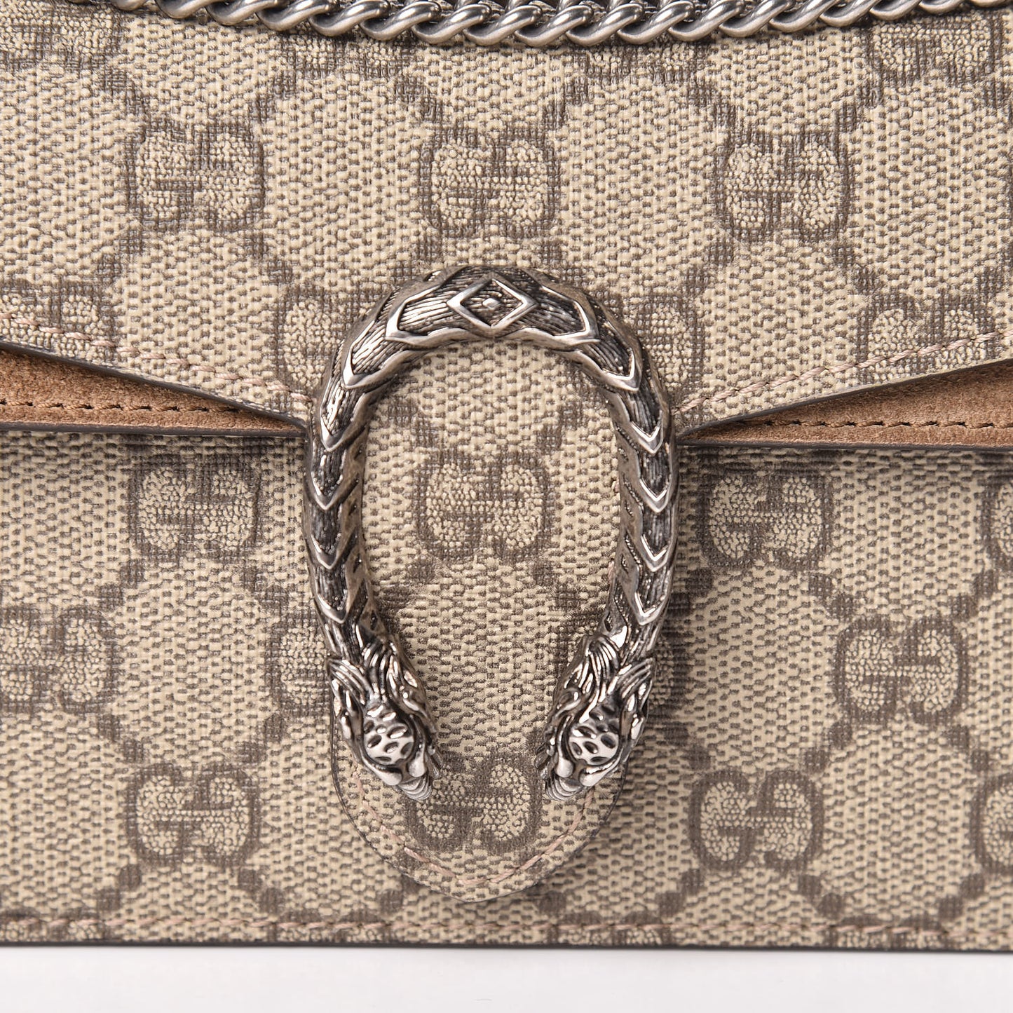 GG Supreme Monogram Super Mini Dionysus Shoulder Bag Taupe