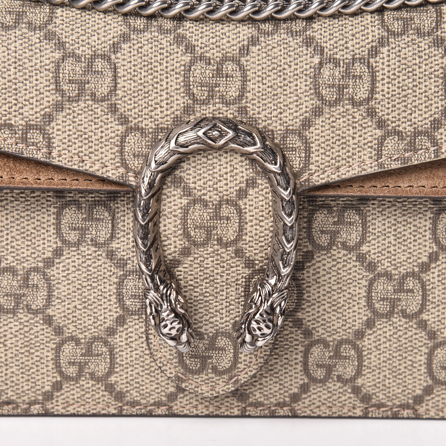 Gucci GG Supreme Monogram Super Mini Dionysus Shoulder Bag Taupe 9 of 11