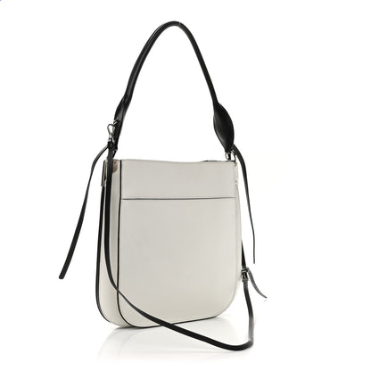 Prada City Calfskin Small Margit Bag White Black 3 of 11