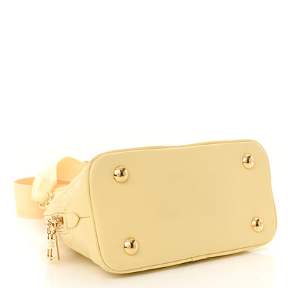 Louis Vuitton Calfskin Bubblegram Alma BB Banana 4 of 19