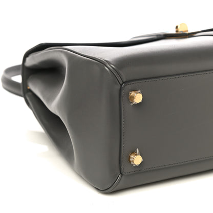 Celine Satinated Calfskin Medium 16 Top Handle Bag Grey 9 of 12