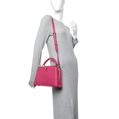 Louis Vuitton Ostrich Capucines BB Fuchsia 3 of 17