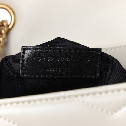 Saint Laurent Calfskin Y Quilted Monogram Medium Loulou Chain Satchel Crema Soft 9 of 10