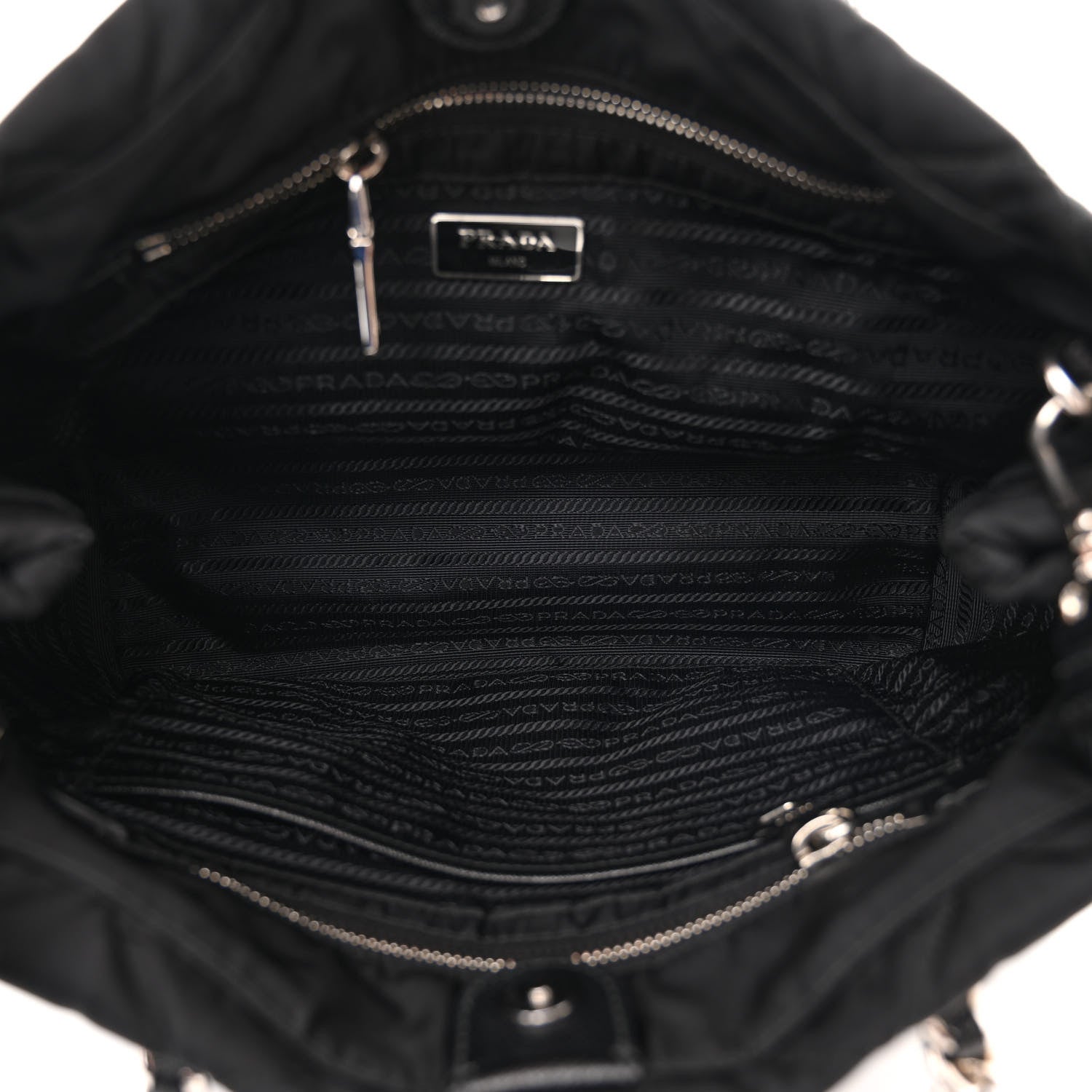 Prada Nylon Tessuto Impuntu Quilted Tote Black 6 of 10