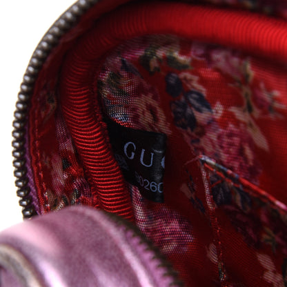 Gucci Laminated Nappa Trapuntata Small Zumi Shoulder Bag Rosa Lago Rame 10 of 14