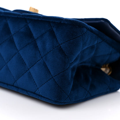Chanel Velvet Quilted Mini 2.55 Reissue Flap Blue 9 of 10
