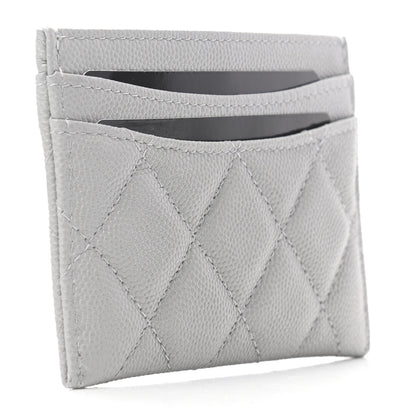 Chanel Caviar Quilted Card Holder Grey 3 of 7