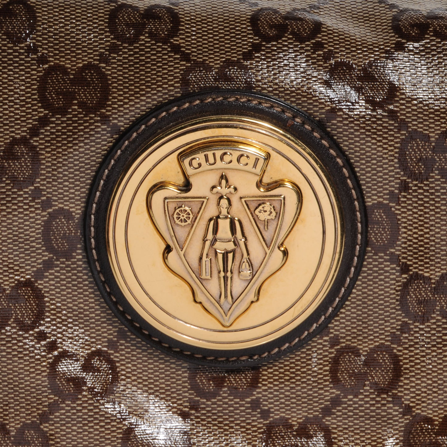 Crystal GG Medium Hysteria Tote Brown