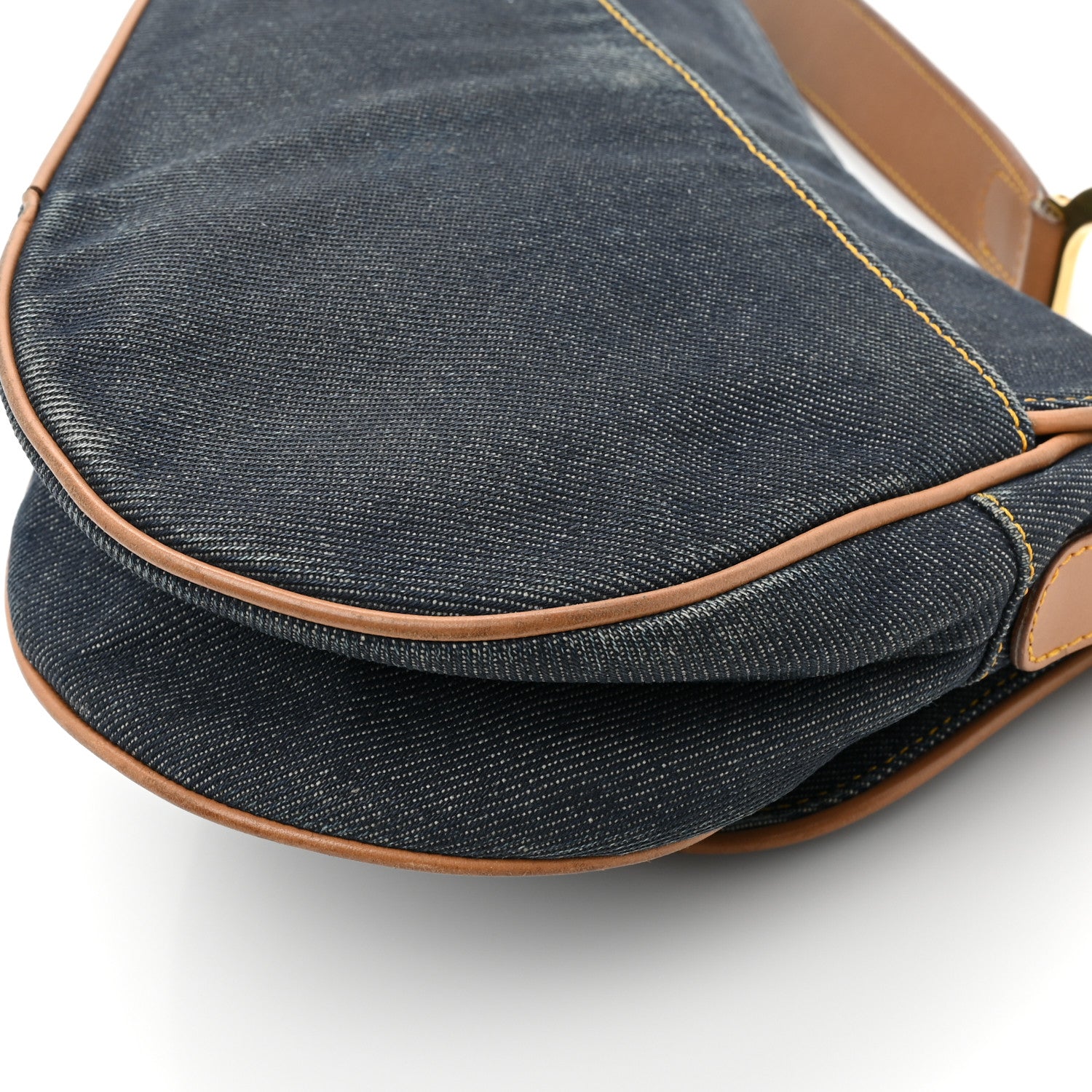 Christian Dior Denim Calfskin Saddle Bag Blue 16 of 16