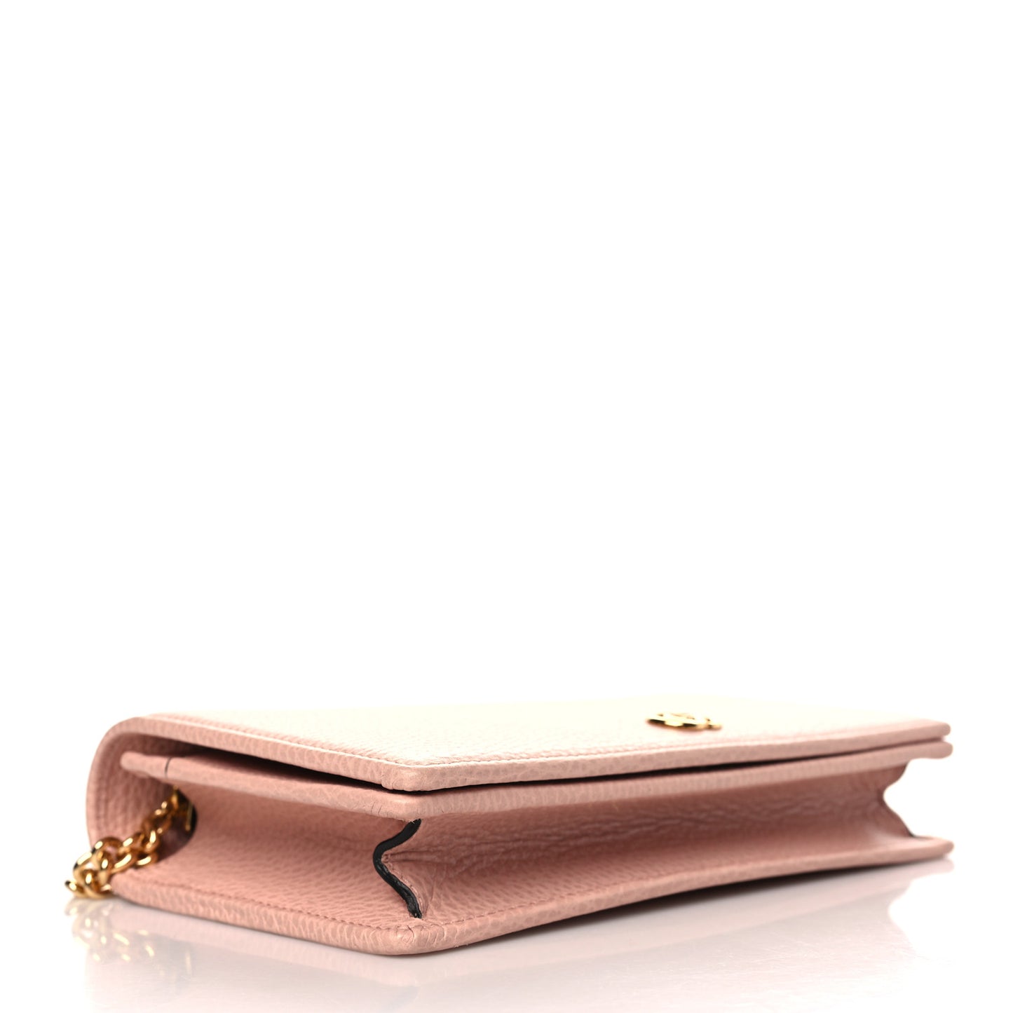 Dollar Calfskin Mini GG Marmont Chain Wallet Perfect Pink