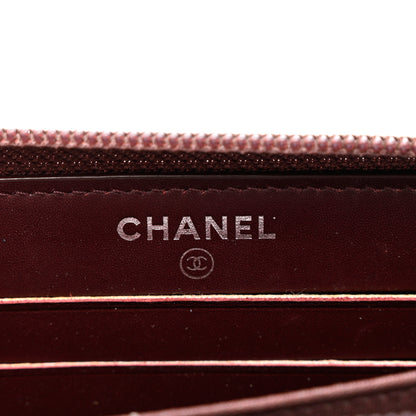Chanel Caviar Small Timeless Zip Around Wallet Burgundy 6 of 10