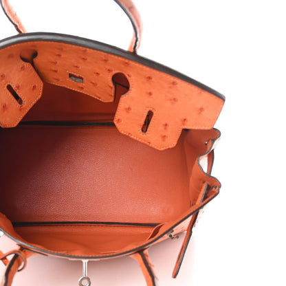 Hermes Ostrich Birkin 30 Orange 13 of 41