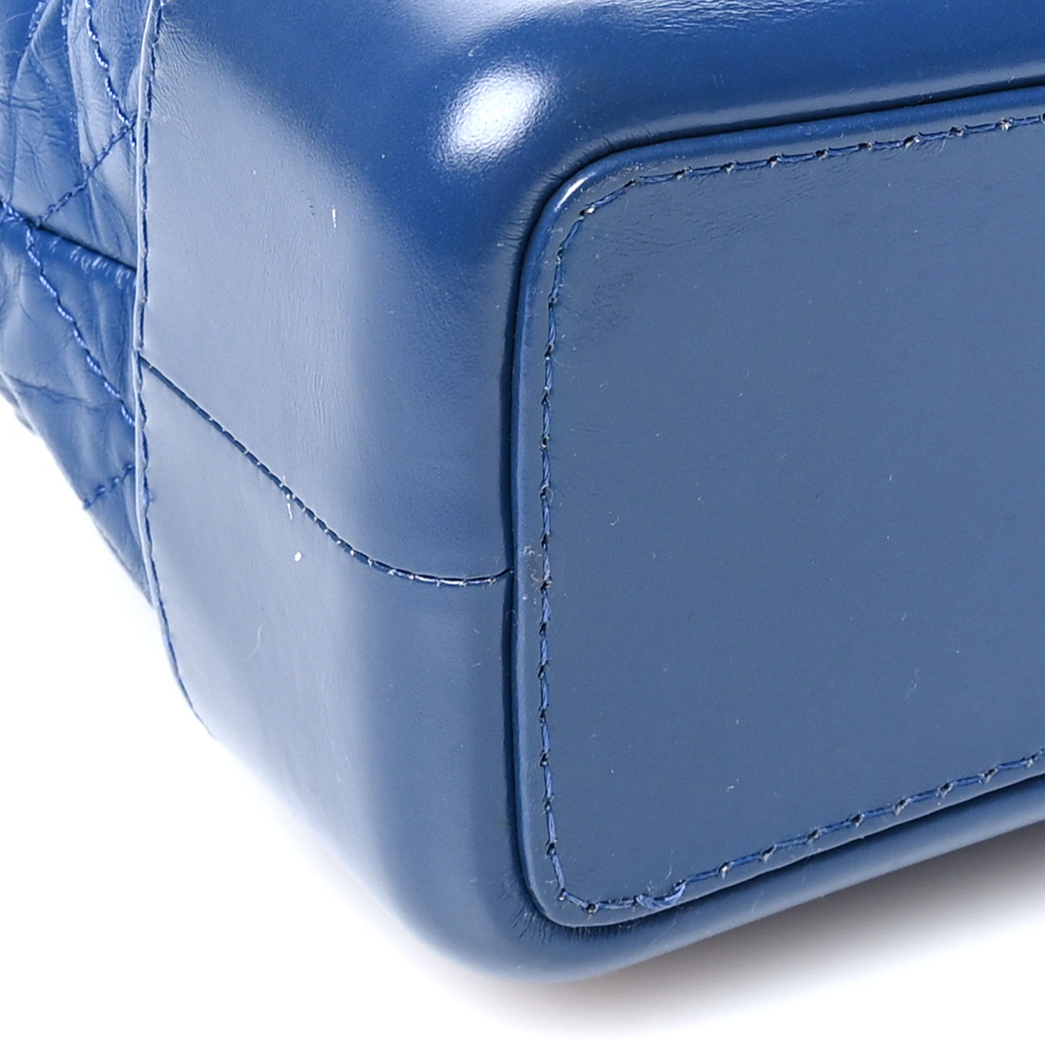 Chanel Aged Calfskin Quilted Gabrielle Backpack Blue 9 of 11