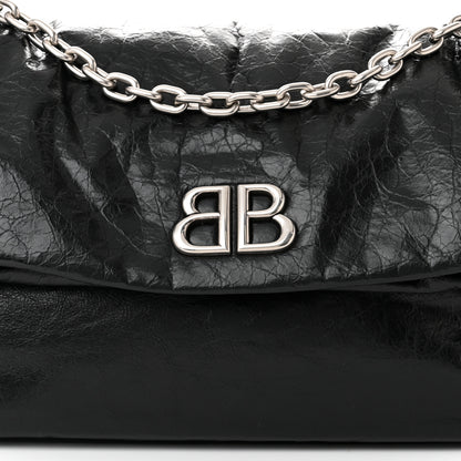 Balenciaga Arena Calfskin Medium Monaco Chain Shoulder Bag Black 8 of 10
