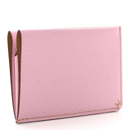 Hermes Epsom H Sellier Card Holder Mauve Sylvestre Biscuit 3 of 8