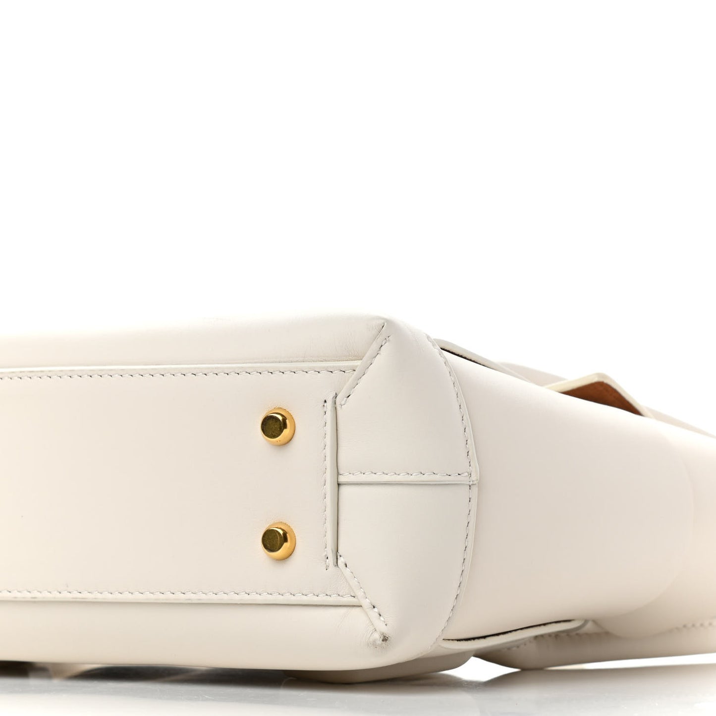 French Calfskin Maxi Intrecciato Small Arco Bianco