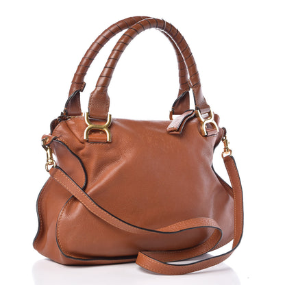 Chloe Calfskin Medium Marcie Satchel Tan 4 of 22