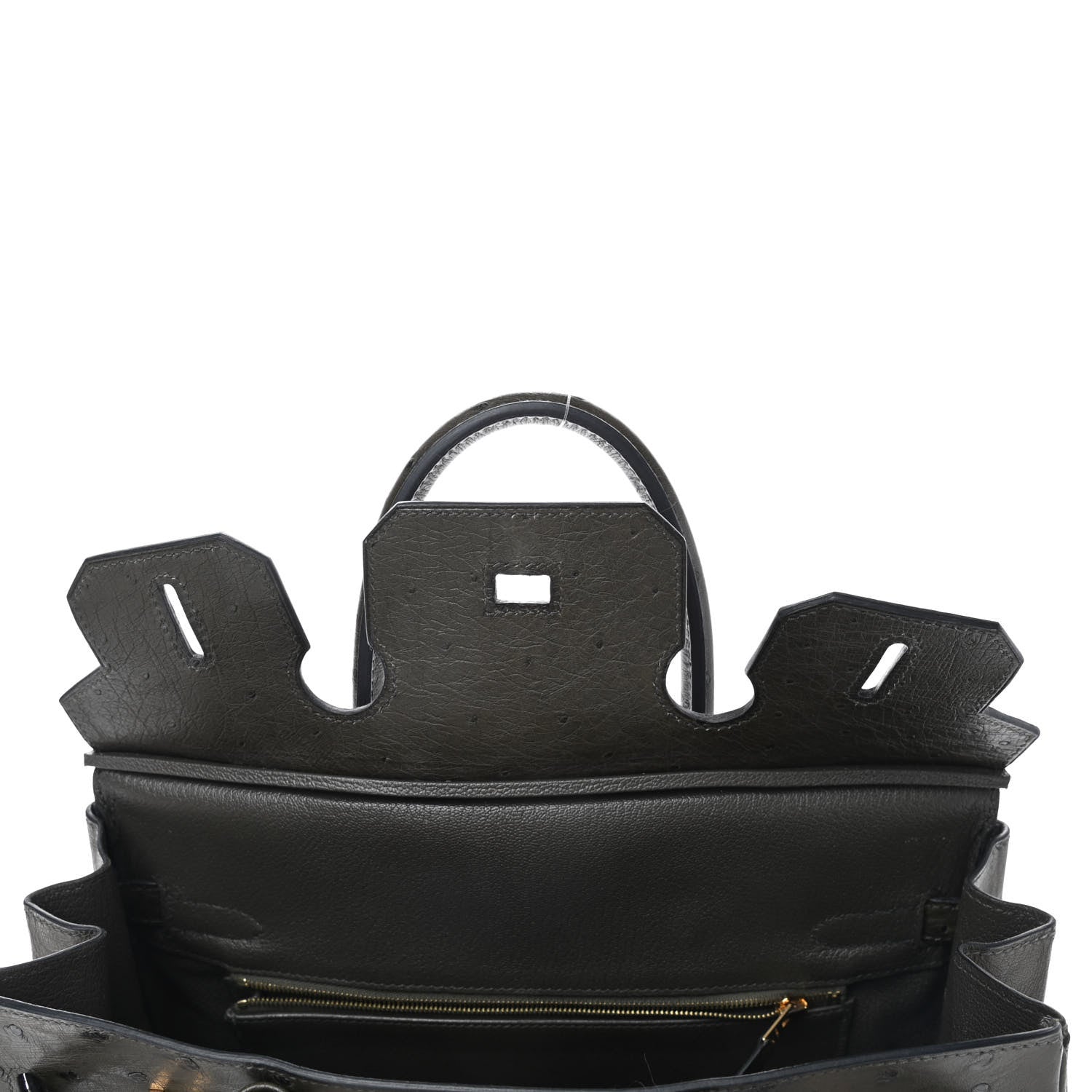 Hermes Ostrich Birkin 30 Vert Olive 14 of 32