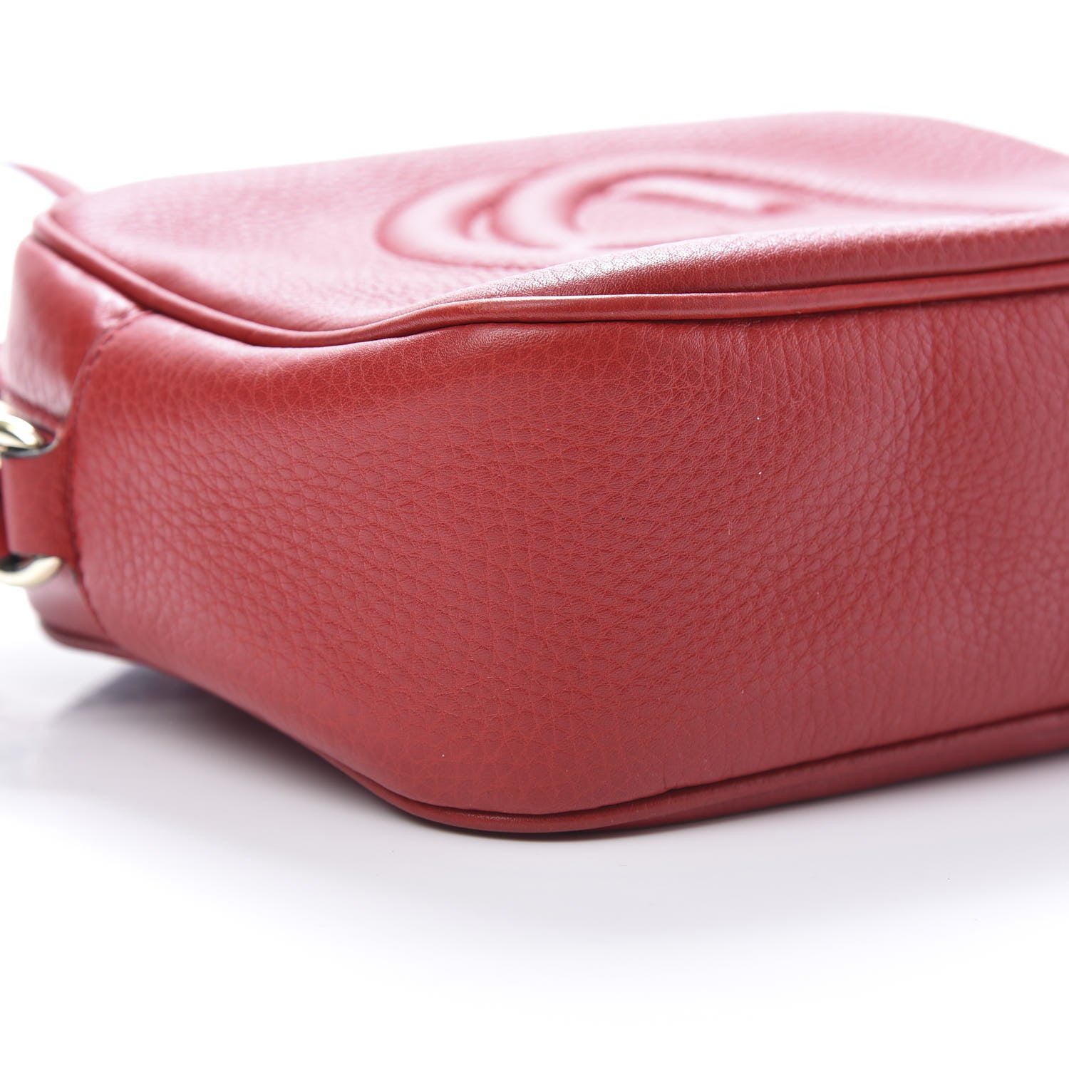 Gucci Pebbled Calfskin Small Soho Disco Bag Tabasco Red 9 of 13
