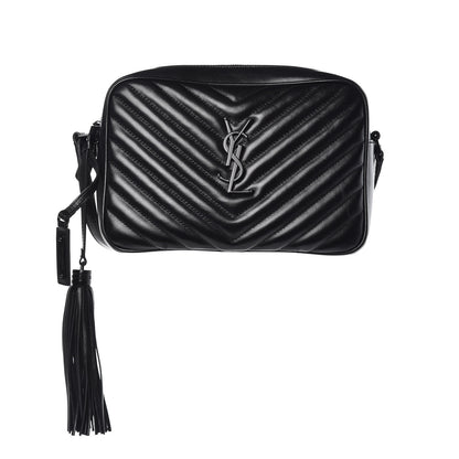 Saint Laurent Calfskin Matelasse Monogram Lou Camera Bag Black 1 of 10